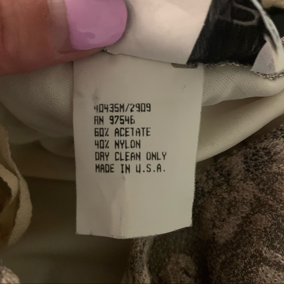 Vintage 80s 90s long sleeve side slit maxi dress - Picture 6 of 6